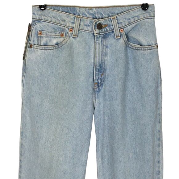 LEVIS 521 Vintage 90s Moms Jeans Tapered Leg Fit 6 Petite High Waist Light Wash - Picture 3 of 12